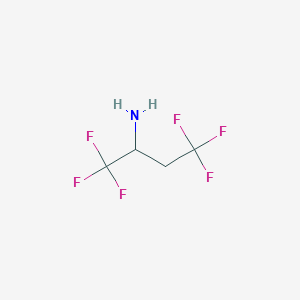 molecular formula C4H5F6N B15326024 1,1,1,4,4,4-Hexafluorobutan-2-amine 