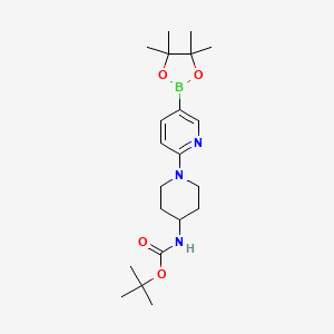 tert-Butyl (1-(5-(4,4,5,5-tetramethyl-1,3,2-dioxaborolan-2-yl)pyridin-2-yl)piperidin-4-yl)carbamate