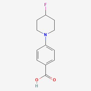 molecular formula C12H14FNO2 B1532611 4-(4-Fluoropiperidin-1-yl)benzoic acid CAS No. 718632-63-4