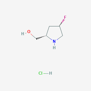 molecular formula C5H11ClFNO B1532612 ((2S,4S)-4-Fluoropyrrolidin-2-yl)methanol hydrochloride CAS No. 623583-08-4
