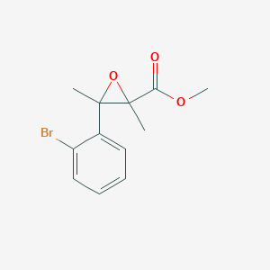 molecular formula C12H13BrO3 B15326136 Methyl 3-(2-bromophenyl)-2,3-dimethyloxirane-2-carboxylate 