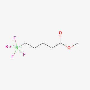 molecular formula C6H11BF3KO2 B15326142 Potassium trifluoro(5-methoxy-5-oxopentyl)borate CAS No. 1809099-10-2