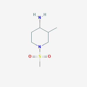 molecular formula C7H16N2O2S B1532615 1-Methanesulfonyl-3-methylpiperidin-4-amine CAS No. 1228453-26-6