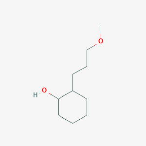 molecular formula C10H20O2 B15326155 2-(3-Methoxypropyl)cyclohexan-1-ol 
