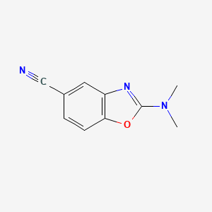 molecular formula C10H9N3O B1532618 2-(Dimethylamino)-1,3-benzoxazole-5-carbonitrile CAS No. 565237-26-5