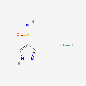 molecular formula C4H8ClN3OS B15326242 imino(methyl)(1H-pyrazol-4-yl)-lambda6-sulfanone hydrochloride 