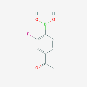 molecular formula C8H8BFO3 B1532630 (4-Acetyl-2-fluorophenyl)boronic acid CAS No. 1022154-78-4