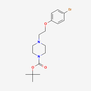 molecular formula C17H25BrN2O3 B1532633 叔丁基 4-[2-(4-溴苯氧基)乙基]哌嗪-1-羧酸酯 CAS No. 486422-47-3
