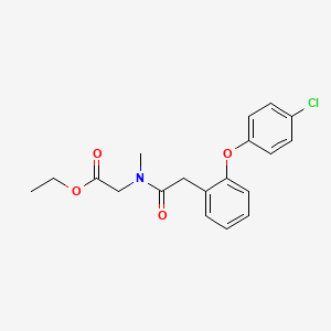 molecular formula C19H20ClNO4 B1532635 ethyl 2-(2-(2-(4-chlorophenoxy)phenyl)-N-methylacetamido)acetate CAS No. 1035404-19-3