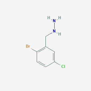 molecular formula C7H8BrClN2 B15326367 (2-Bromo-5-chlorobenzyl)hydrazine 