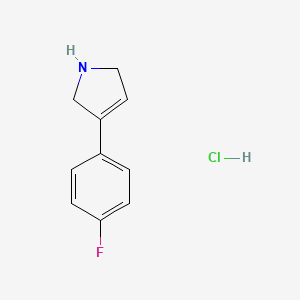 molecular formula C10H11ClFN B1532639 3-(4-fluorophenyl)-2,5-dihydro-1H-pyrrole hydrochloride CAS No. 917505-35-2