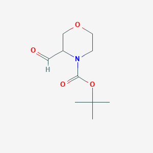 molecular formula C10H17NO4 B153264 Tert-butyl 3-formylmorpholine-4-carboxylate CAS No. 833474-06-9