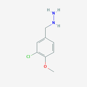 molecular formula C8H11ClN2O B15326434 (3-Chloro-4-methoxybenzyl)hydrazine 