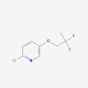 molecular formula C8H8ClF2NO B1532645 2-Chloro-5-(2,2-difluoropropoxy)pyridine CAS No. 2167758-26-9