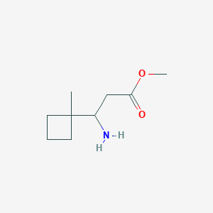 molecular formula C9H17NO2 B15326460 Methyl 3-amino-3-(1-methylcyclobutyl)propanoate 