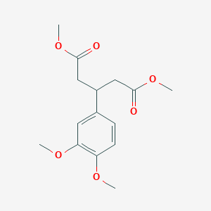 molecular formula C15H20O6 B1532649 Dimethyl 3-(3,4-dimethoxyphenyl)pentanedioate CAS No. 1174886-54-4