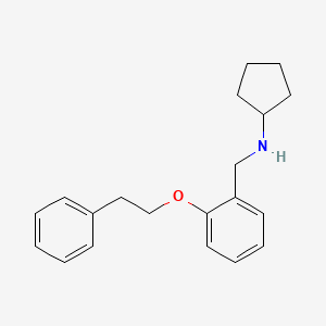 molecular formula C20H25NO B1532650 N-[2-(Phenethyloxy)benzyl]cyclopentanamine CAS No. 1040686-98-3