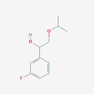 molecular formula C11H15FO2 B1532652 1-(3-Fluorophenyl)-2-(propan-2-yloxy)ethan-1-ol CAS No. 1461707-88-9