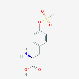 molecular formula C11H13NO5S B1532654 (S)-2-Amino-3-(4-((vinylsulfonyl)oxy)phenyl)propanoic acid CAS No. 1213253-84-9