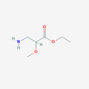 molecular formula C6H13NO3 B15326666 Ethyl 3-amino-2-methoxypropanoate 