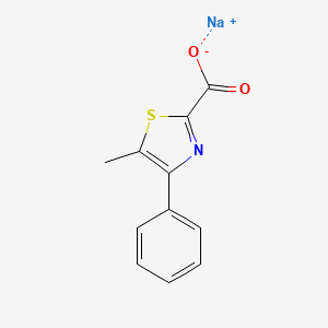 molecular formula C11H8NNaO2S B15326737 Sodium5-methyl-4-phenyl-1,3-thiazole-2-carboxylate 