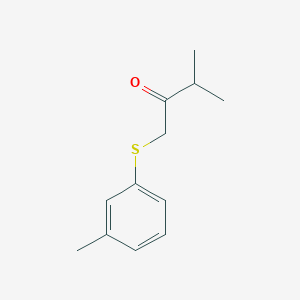 molecular formula C12H16OS B15326760 3-Methyl-1-(m-tolylthio)butan-2-one 