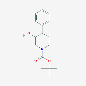 molecular formula C16H23NO3 B153268 叔丁基 3-羟基-4-苯基哌啶-1-甲酸酯 CAS No. 1000931-04-3