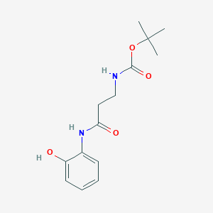 molecular formula C14H20N2O4 B1532680 tert-butyl N-{2-[(2-hydroxyphenyl)carbamoyl]ethyl}carbamate CAS No. 867353-53-5