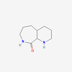 molecular formula C9H16N2O B15326800 decahydro-1H-pyrido[2,3-c]azepin-9-one 