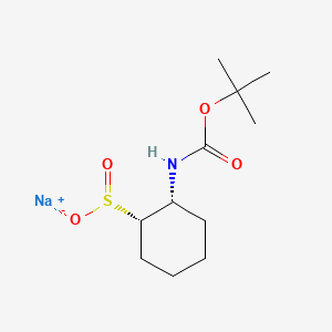 molecular formula C11H20NNaO4S B15326861 sodium (1S,2R)-2-{[(tert-butoxy)carbonyl]amino}cyclohexane-1-sulfinate 