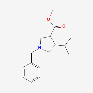 molecular formula C16H23NO2 B1532690 Methyl 1-benzyl-4-propan-2-ylpyrrolidine-3-carboxylate CAS No. 1082745-42-3