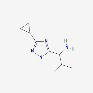 molecular formula C10H18N4 B15326909 1-(3-Cyclopropyl-1-methyl-1h-1,2,4-triazol-5-yl)-2-methylpropan-1-amine 