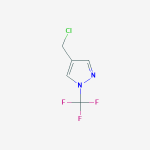 molecular formula C5H4ClF3N2 B15326916 4-(Chloromethyl)-1-(trifluoromethyl)-1h-pyrazole 