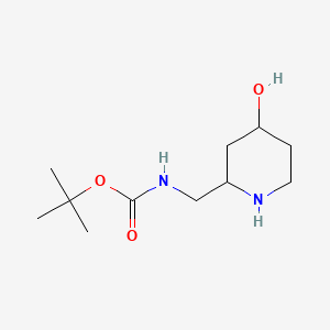 molecular formula C11H22N2O3 B15326956 tert-butyl N-[(4-hydroxypiperidin-2-yl)methyl]carbamate 