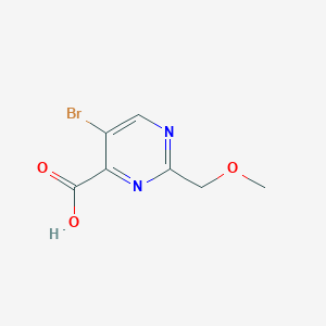 molecular formula C7H7BrN2O3 B1532697 5-Bromo-2-(methoxymethyl)pyrimidine-4-carboxylic acid CAS No. 1267654-44-3