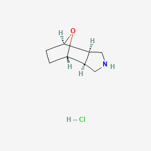 molecular formula C8H14ClNO B15327034 rac-(1R,2R,6S,7S)-10-oxa-4-azatricyclo[5.2.1.0,2,6]decanehydrochloride 