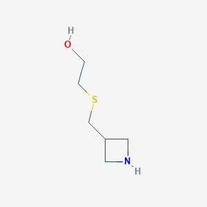 molecular formula C6H13NOS B15327096 2-((Azetidin-3-ylmethyl)thio)ethan-1-ol 