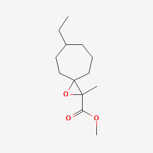 molecular formula C13H22O3 B15327115 Methyl 6-ethyl-2-methyl-1-oxaspiro[2.6]nonane-2-carboxylate 