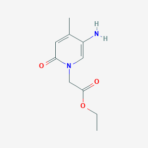 molecular formula C10H14N2O3 B15327117 Ethyl 2-(5-amino-4-methyl-2-oxopyridin-1(2h)-yl)acetate 