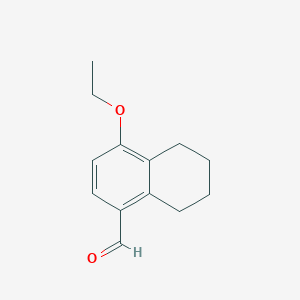 molecular formula C13H16O2 B1532713 4-Ethoxy-5,6,7,8-tetrahydronaphthalene-1-carbaldehyde CAS No. 883540-98-5