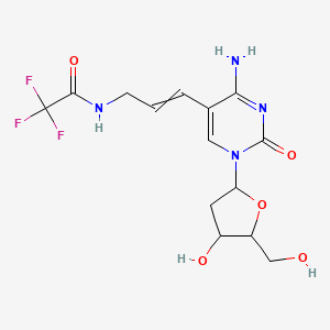 molecular formula C14H17F3N4O5 B15327131 N-[3-[4-amino-1-[4-hydroxy-5-(hydroxymethyl)oxolan-2-yl]-2-oxopyrimidin-5-yl]prop-2-enyl]-2,2,2-trifluoroacetamide 