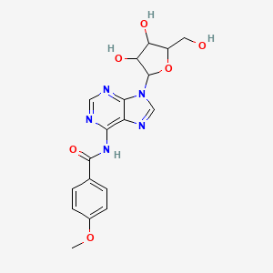 molecular formula C18H19N5O6 B15327164 N6-(4-Methoxybenzoyl)adenosine 