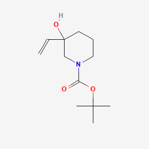 molecular formula C12H21NO3 B15327615 Tert-butyl 3-ethenyl-3-hydroxypiperidine-1-carboxylate 