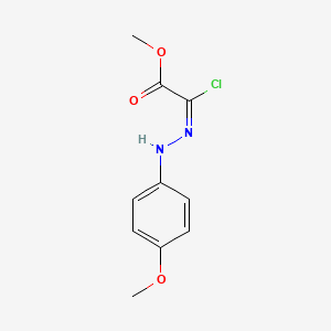 molecular formula C10H11ClN2O3 B15327656 Acetic acid, 2-chloro-2-[2-(4-methoxyphenyl)hydrazinylidene]-, methyl ester 