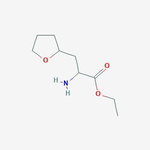 molecular formula C9H17NO3 B15327693 Ethyl 2-amino-3-(tetrahydrofuran-2-yl)propanoate 