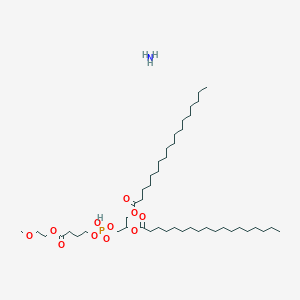 molecular formula C46H92NO11P B15327774 Azane;[3-[hydroxy-[4-(2-methoxyethoxy)-4-oxobutoxy]phosphoryl]oxy-2-octadecanoyloxypropyl] octadecanoate 