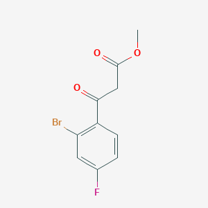 molecular formula C10H8BrFO3 B15327803 Methyl 3-(2-bromo-4-fluorophenyl)-3-oxopropanoate 