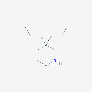molecular formula C11H23N B15327844 3,3-Dipropylpiperidine 