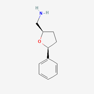 molecular formula C11H15NO B15327859 [(2r,5s)-5-Phenyloxolan-2-yl]methanamine 