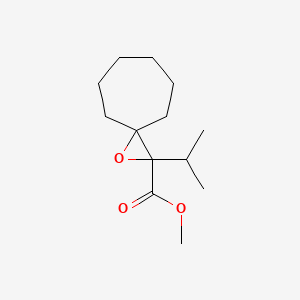 molecular formula C13H22O3 B15327882 Methyl 2-isopropyl-1-oxaspiro[2.6]nonane-2-carboxylate 